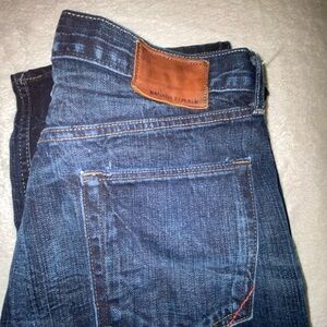 Banana Republic Men's Relaxed Style Dark Blue Jeans